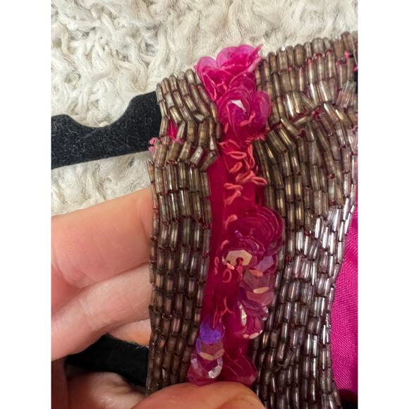 Vintage Silk Sequin Dress Small - Picture 4 of 9